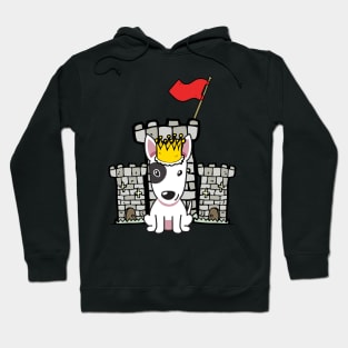 Funny bull terrier is the king of the castle Hoodie